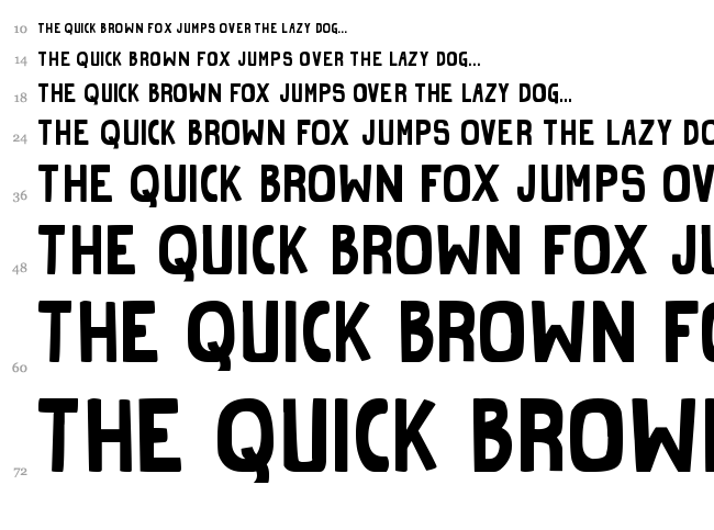 Grind Zero font waterfall